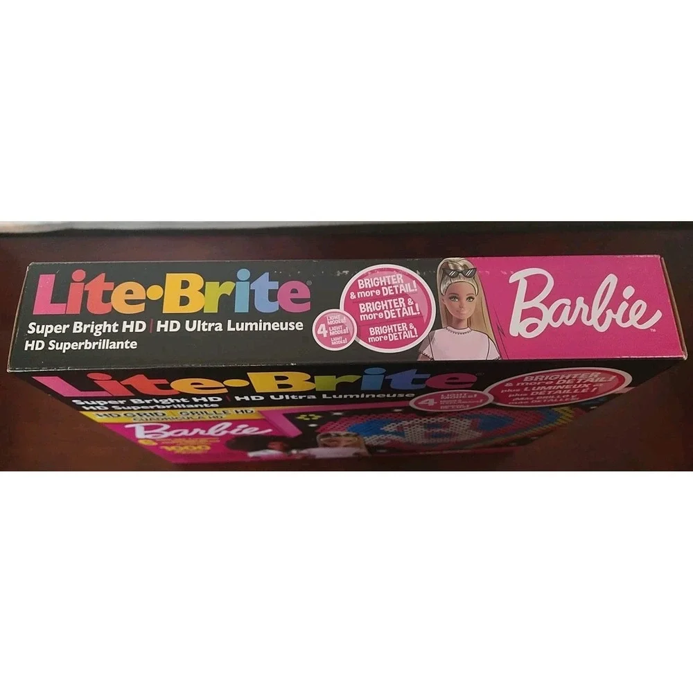 Lite Brite Super Bright HD Barbie Set, 4 Light Modes, 1009 Pieces
